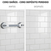 Barra de Apoyo para Ducha y Baño con Ventosas – Pack de 2