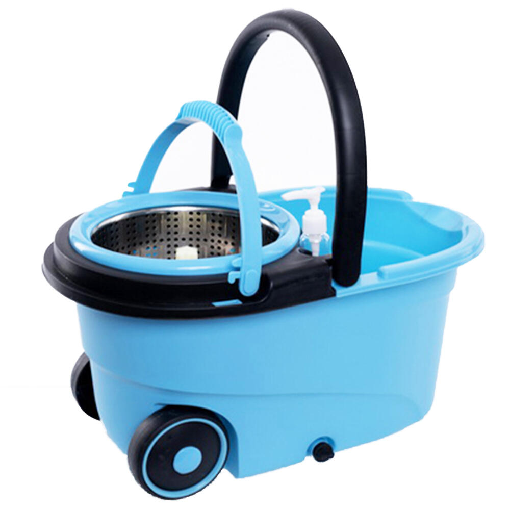 CleanSpin™ 360° — Mopa Giratoria con Cubo y 2 Mopas  Con Ruedas