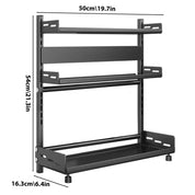 Estante para Almacenamiento de Especias de 2 Niveles Ajustable | Organizador de Cocina de Metal para Encimera