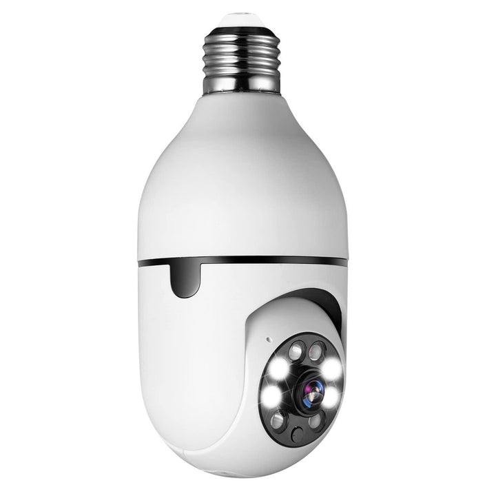 Cámara de Seguridad WiFi Tipo Bombilla 1080p Full HD con Visión Panorámica 360°, Detección de Movimiento, Seguimiento Automático y Visión Nocturna