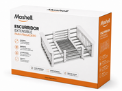 Escurridor de fregadero extensible de acero inoxidable, gris, ajustable de 29 a 44 cm