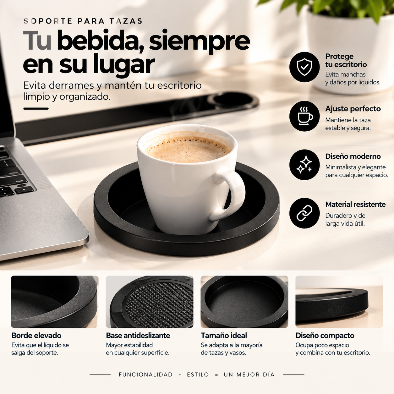 DECODEKO — Mesa Auxiliar Plegable para Laptop, Cama y Sofá, Multifunción con Atril – 60 × 40 cm