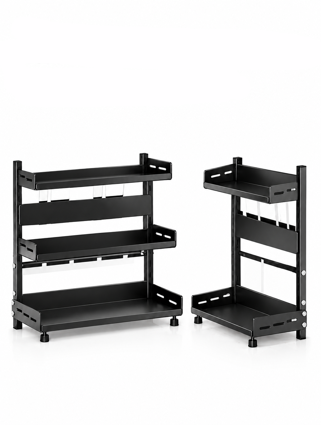 Estante para Almacenamiento de Especias de 2 Niveles Ajustable | Organizador de Cocina de Metal para Encimera