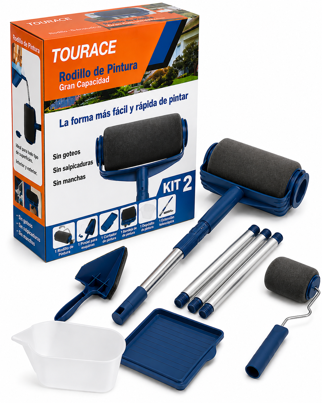 PintaFácil™ Kit Profesional de Pintura – Antigoteo y Telescópico
