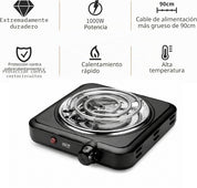 Hornillo eléctrico 1 placa 1500w - Lyca