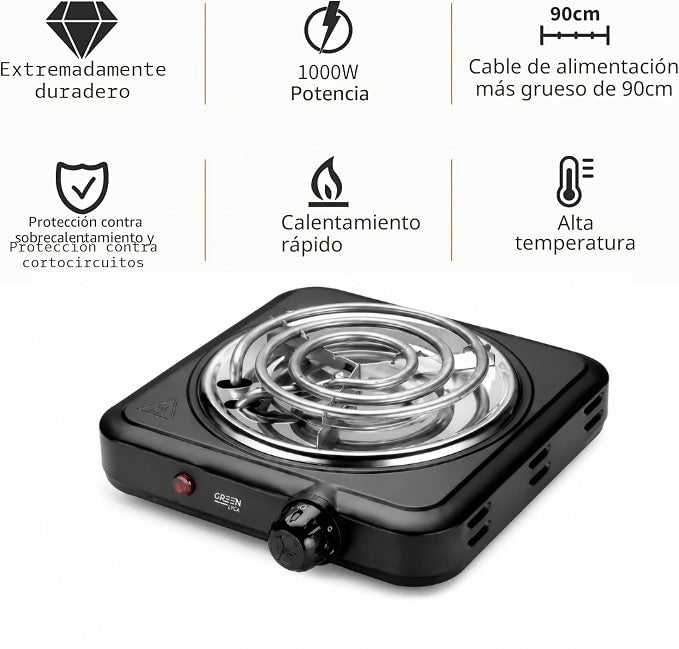 Hornillo eléctrico 1 placa 1500w - Lyca