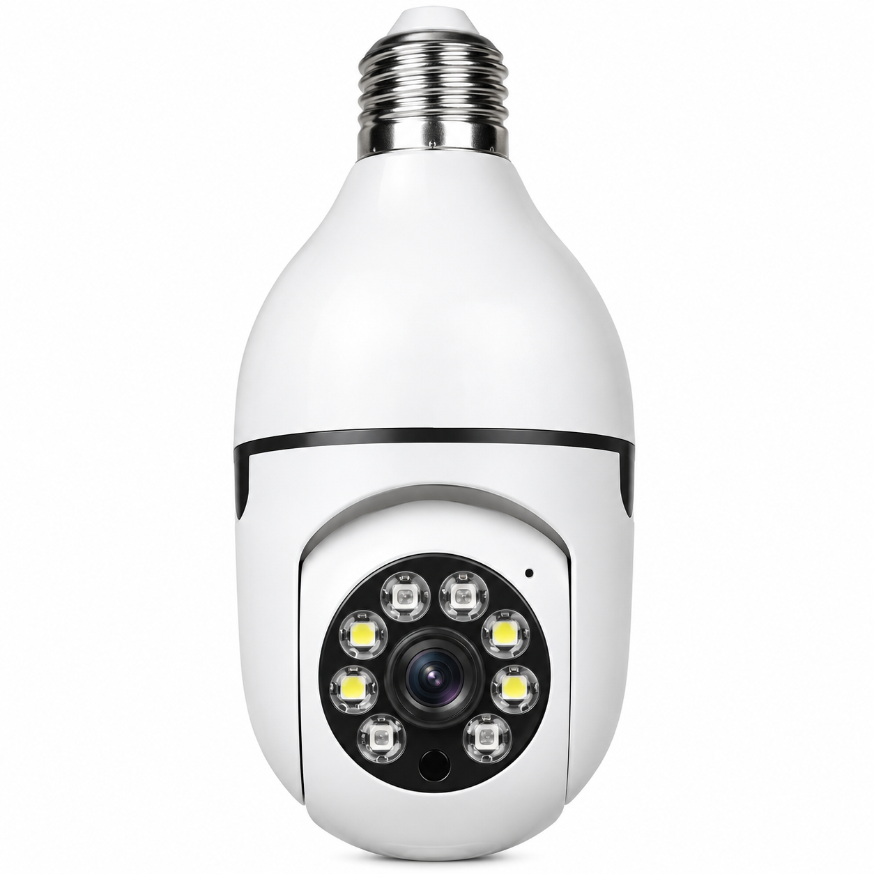 Cámara de Seguridad WiFi Tipo Bombilla 1080p Full HD con Visión Panorámica 360°, Detección de Movimiento, Seguimiento Automático y Visión Nocturna