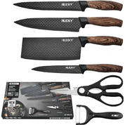 LIEKY | Juego de Cuchillos de Cocina de Acero Inoxidable (6 Piezas) | Set Completo con Mangos Ergonómicos Antideslizantes