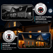 Cámara de Seguridad WiFi Tipo Bombilla 1080p Full HD con Visión Panorámica 360°, Detección de Movimiento, Seguimiento Automático y Visión Nocturna