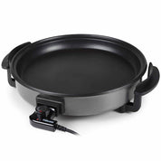 Sartén Paellera Eléctrica Antiadherente 40CM - Multicazuela con Termostato Ajustable 240ºC - Plancha Eléctrica para Cocinar sin Esfuerzo - Sartén con Tapa de Cristal para Cocción