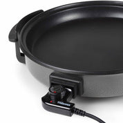 Sartén Paellera Eléctrica Antiadherente 40CM - Multicazuela con Termostato Ajustable 240ºC - Plancha Eléctrica para Cocinar sin Esfuerzo - Sartén con Tapa de Cristal para Cocción